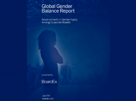 Capa do Globlal Gender Balance Report 2021 da BoardEx